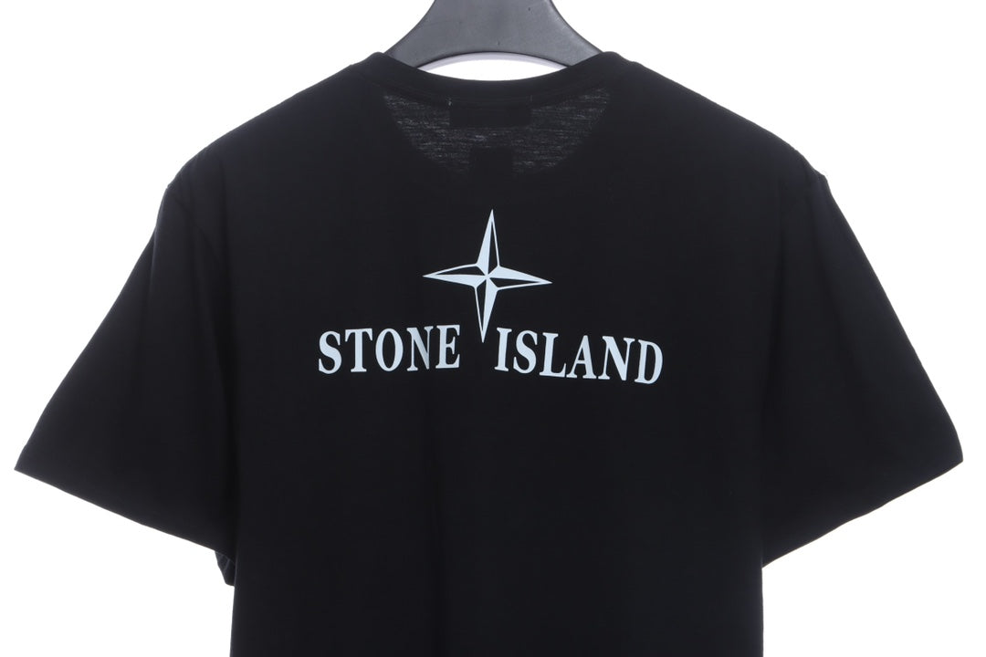 Stone island cross logo printing short sleeves