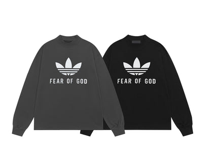 Fear of god x Adidas 1930 flocking print long-sleeved Tee