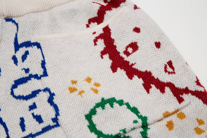 Rhud3 2023ss mens and womens same style cashew flower knitted shorts J57AV5JE