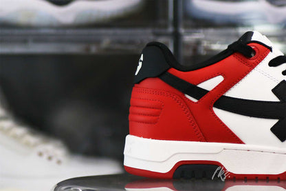 OFF-WHITE White & Black Red Out Of Office Sneakers