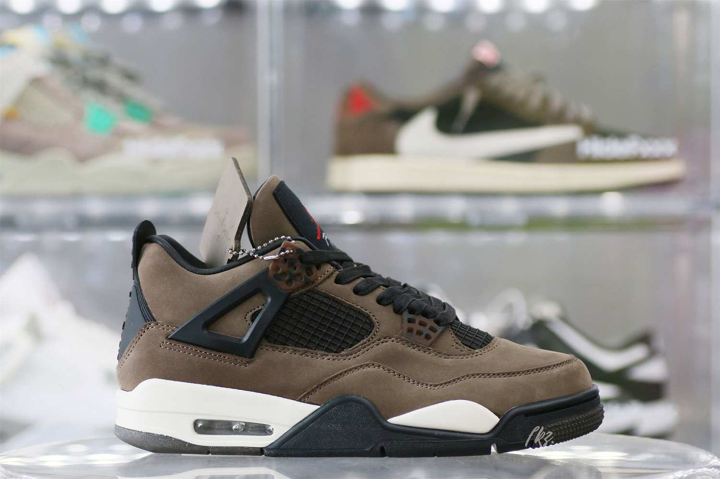 Air Jordan 4 Retro Travis Scott Olive Custom Shoes