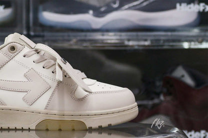 Off-White White & Beige Out Of Office Sneakers