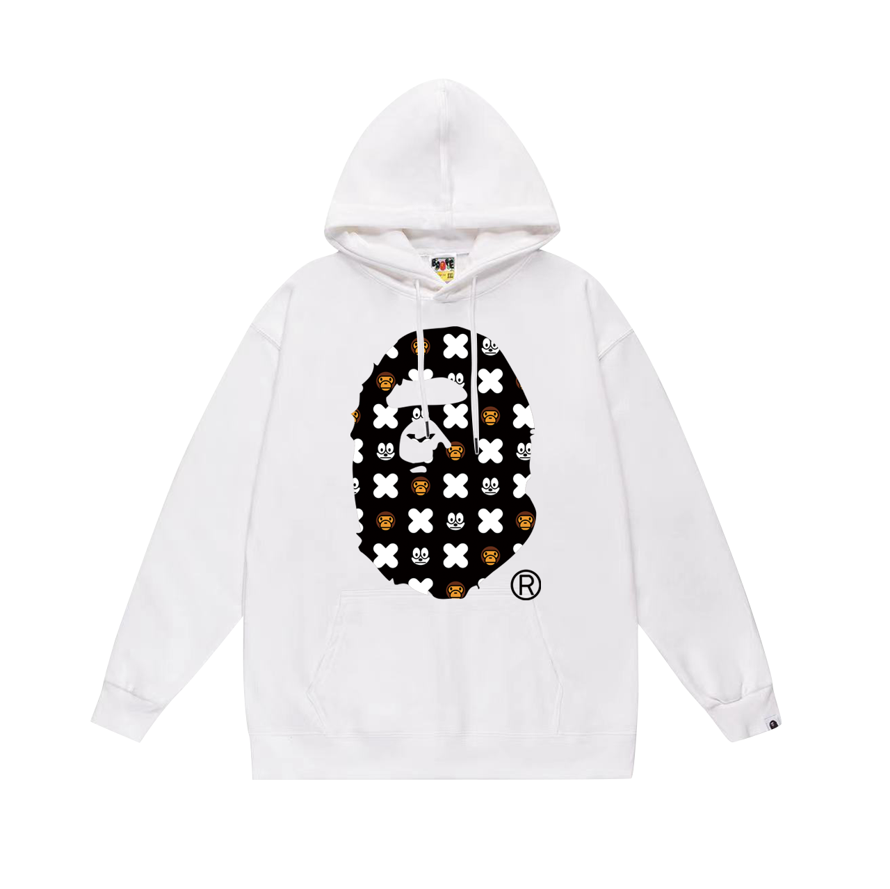 BAPE Ape Head cartoon graphic print hoodie GSB7OL65