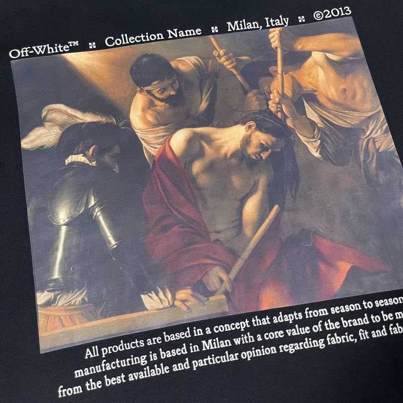 Ow Caravaggio Oil painting religious short sleeves