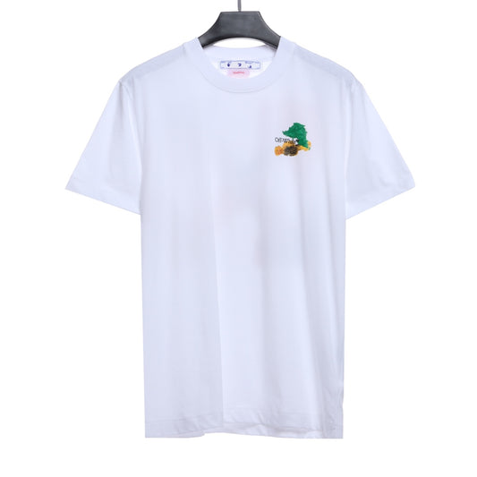 OW Environmental Protection Ink hand-painted graffiti short sleeves